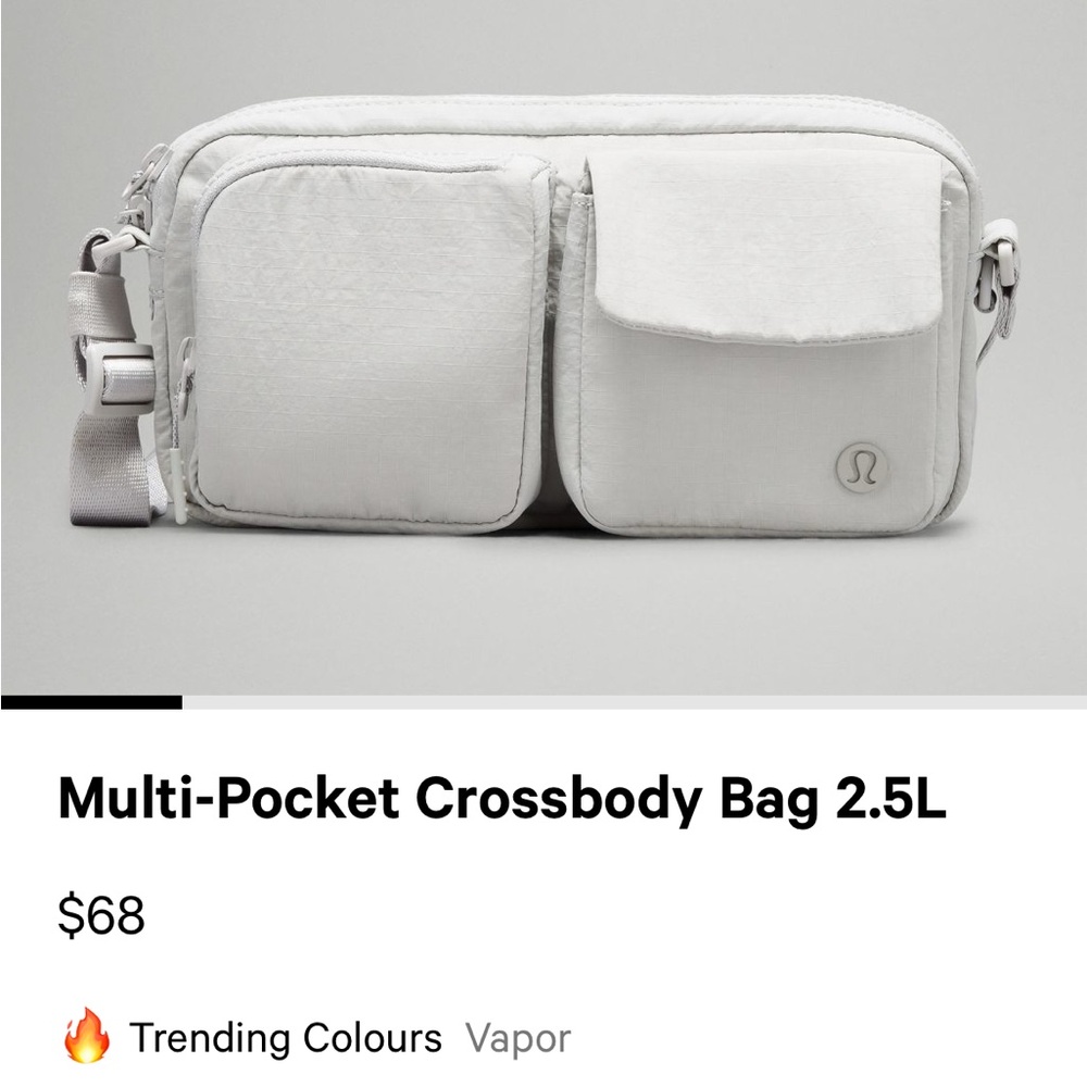 Lululemon multi-pocket crossbody bag 2.5L